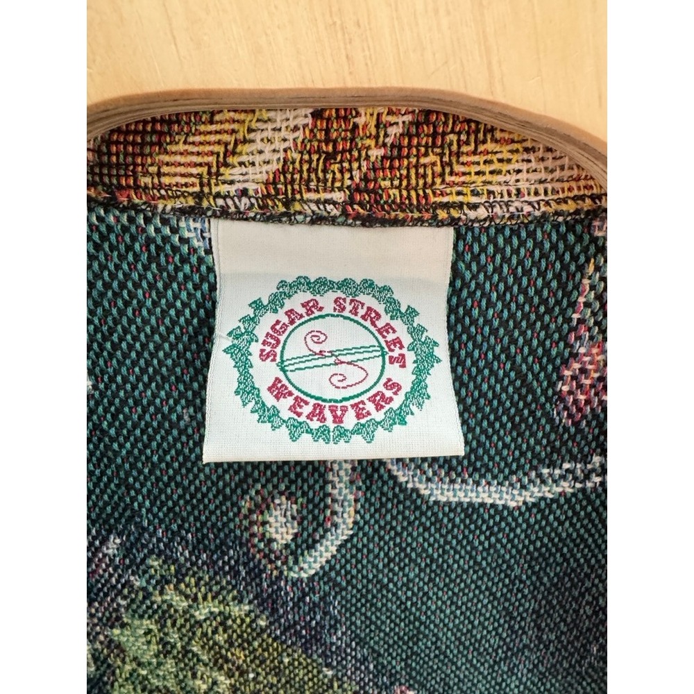 Sugar Street Weavers Vintage Floral Tapestry Jacket Cotton One Size Made in USA - Picture 3 of 11